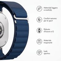 Accezz Cinturino in nylon Alpine Samsung Galaxy Watch Ultra 2 (2026) / Ultra (2024/2025) - Dark Blue