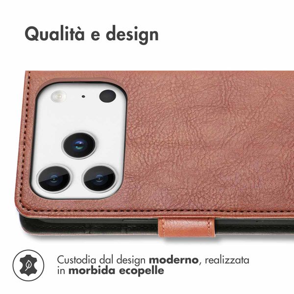 imoshion Cover a libro di Lusso Apple iPhone 17 Pro Max - Marrone