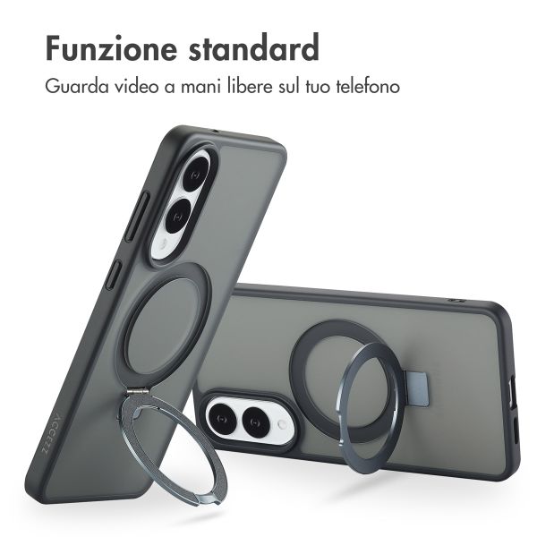 Accezz Cover con anello e supporto con MagSafe Samsung Galaxy S25 Edge - Nero
