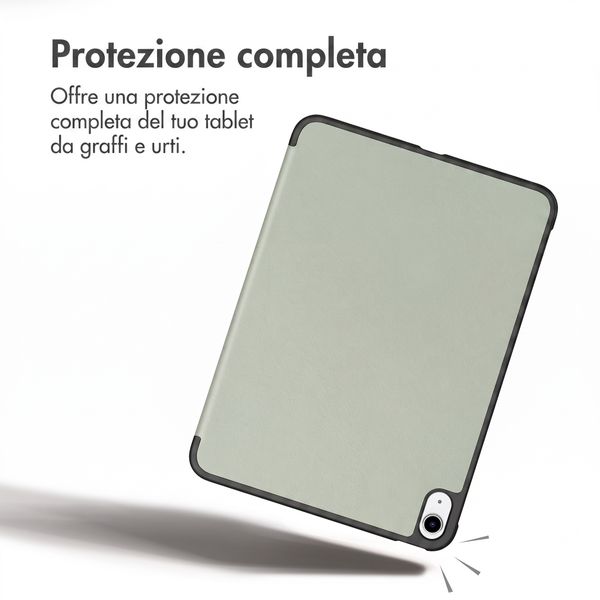 imoshion Cover a libro Trifold Apple iPad 11 (2025) 11 pollici A16 / iPad 10 (2022) 10.9 pollici - Verde chiaro
