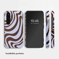Selencia Cover Posteriore Vivid Samsung Galaxy S25 - Dream Swirl Chocolate