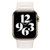 Apple Cinturino Leather Link Apple Watch | 38/40/41/42 mm - Taglia M/L - Chalk