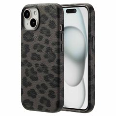 Selencia Cover Sabi Stampa pantera con MagSafe Apple iPhone 15 - Midnight Black