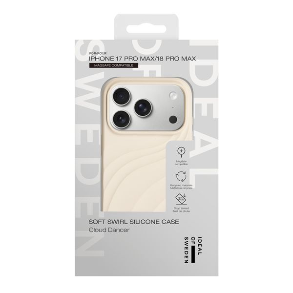 iDeal of Sweden Custodia Soft Swirl Silicone MagSafe Apple iPhone 17 Pro Max - Cloud Dancer