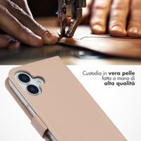Selencia Cover a libro in vera pelle Apple iPhone 17 - Dusty Pink