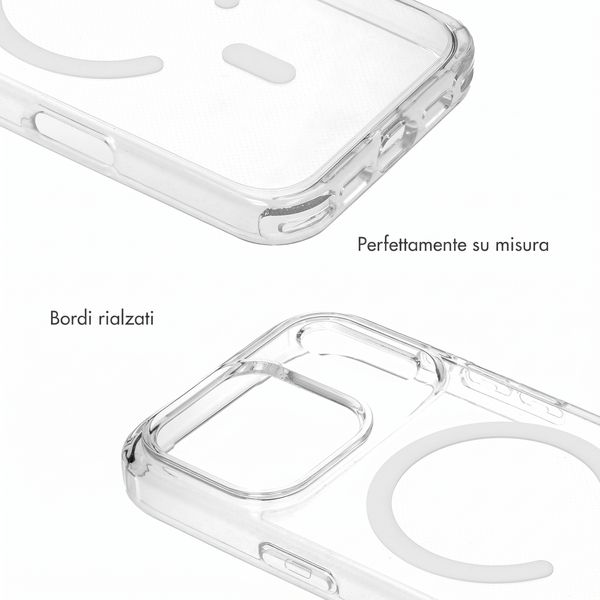 Selencia Cover posteriore Rivièra MagSafe con gancini rimovibili Apple iPhone 18 Pro / 17 Pro - Trasparente