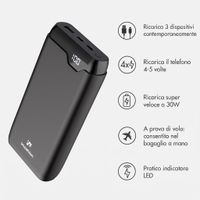 imoshion Powerbank - 27.000 mAh - Quick Charge e Power Delivery - 30W - Nero