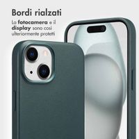 Accezz Cover in pelle 2 in 1 con MagSafe Apple iPhone 15 - Cedar Green