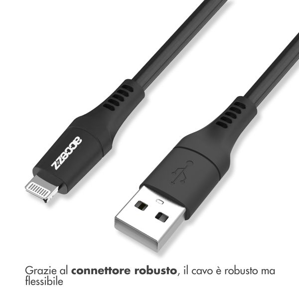 Accezz Cavo Lightning a USB – certificazione MFi – 1 metro – Nero