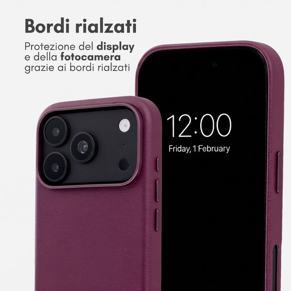 Accezz Cover in Pelle con MagSafe Apple iPhone 18 Pro / 17 Pro - Heath Purple