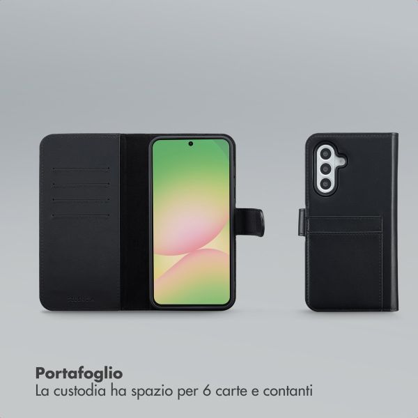 Selencia Libreria rimovibile Olyn con MagSafe Samsung Galaxy A56 - Nero