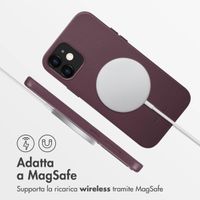 Accezz Cover in Pelle con MagSafe Apple iPhone 12 (Pro) - Heath Purple
