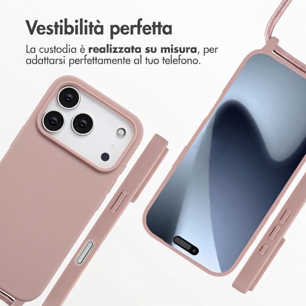 imoshion Cover in Silicone con Cordino Apple iPhone 17 Pro - Sand Pink