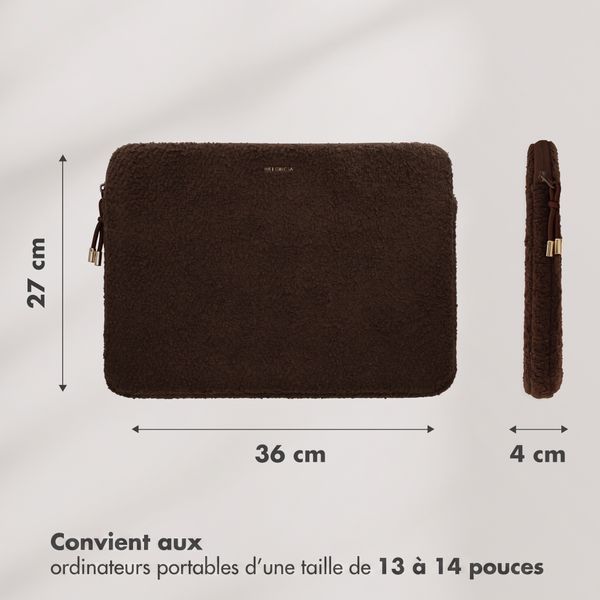 Selencia Cover laptop teddy 13-14 pollici - Choco Brown