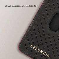 Selencia Portacarte Croco con MagSafe - Burgundy