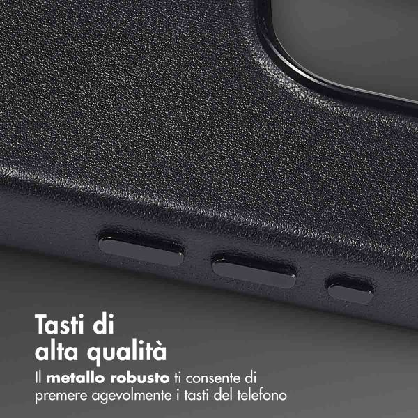 Accezz Cover in Pelle con MagSafe Apple iPhone 15 Pro - Onyx Black