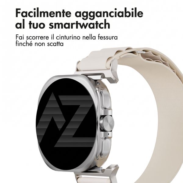 Accezz Cinturino in nylon Alpine Samsung Galaxy Watch Ultra 2 (2026) / Ultra (2024/2025) - Luce stellare