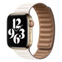 Apple Cinturino Leather Link Apple Watch | 38/40/41/42 mm - Taglia M/L - Chalk