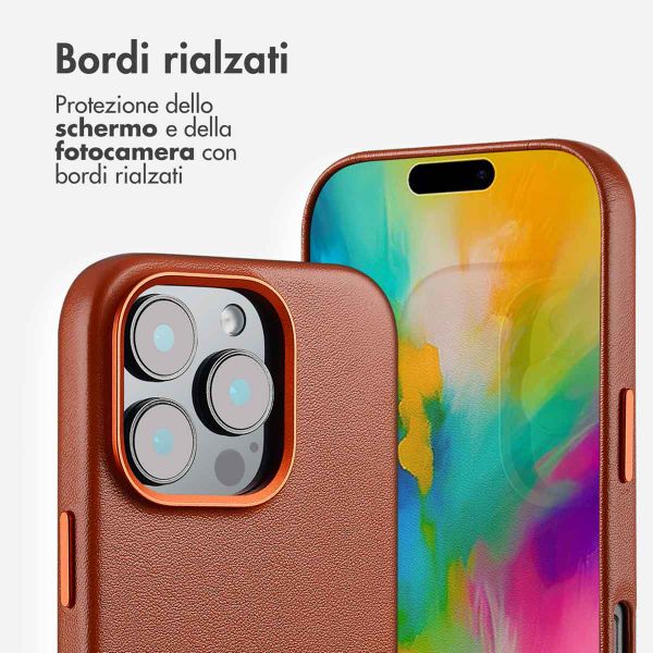 Accezz Cover in Pelle con MagSafe Apple iPhone 16 Pro - Sienna Brown