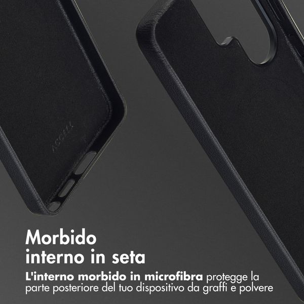 Accezz Cover in Pelle con MagSafe Samsung Galaxy S26 Ultra - Onyx Black