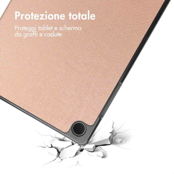 imoshion Cover a libro Trifold Samsung Galaxy Tab A9 Plus - Oro rosa