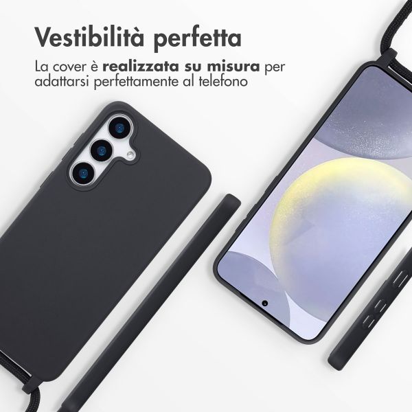 imoshion Cover in Silicone con Cordino Samsung Galaxy S25 - Nero
