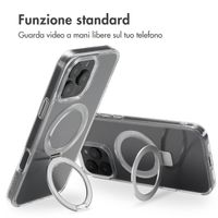 Accezz Cover con anello e supporto con MagSafe Apple iPhone 16 Pro Max - Trasparente