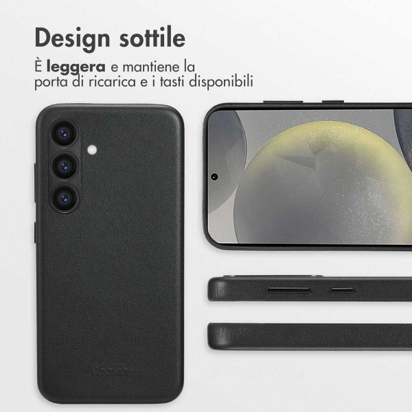 Accezz Cover in Pelle con MagSafe Samsung Galaxy S24 - Onyx Black