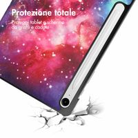 imoshion Cover Trifold Design Samsung Galaxy Tab S9 11.0 pollici / S10 Lite / S10 FE / S9 FE 10.9 pollici - Space