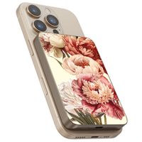 Selencia Vivid Powerbank 5.000 mAh - Draadloze Powerbank - Geschikt voor MagSafe en Qi - Desert Gold / Vintage Peony