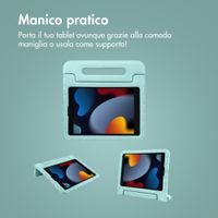 imoshion Cover Posteriore Kidsproof con Maniglia Apple iPad 9 (2021) 10.2 pollici / iPad 8 (2020) 10.2 pollici / iPad 7 (2019) 10.2 pollici - Soft Blue