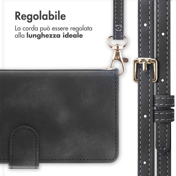 imoshion Cover a libro con Cordino Samsung Galaxy A25 (5G) - Nero