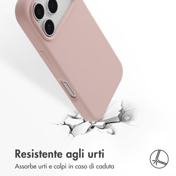 Accezz Cover in silicone liquido con MagSafe Apple iPhone 17 Pro - Rosa