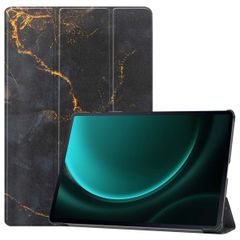 imoshion Cover Trifold Design Samsung Galaxy Tab S10 Plus / Tab S9 FE Plus / Tab S9 Plus - Black Marble