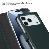 Selencia Cover a libro in vera pelle Apple iPhone 17 Pro - Verde