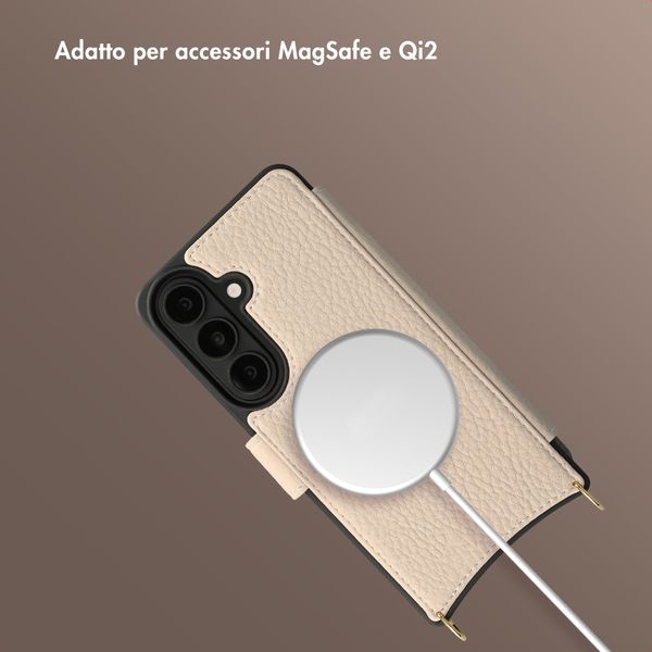 Selencia Cover Riva con MagSafe e cordino Samsung Galaxy S26 - Beige