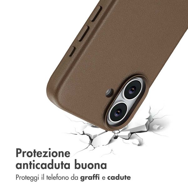Accezz Cover in Pelle con MagSafe Apple iPhone 17 - Marrone caffè