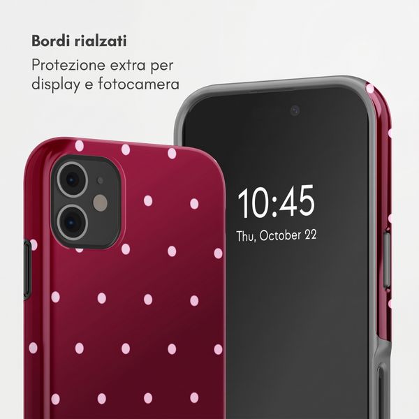 Selencia Cover Posteriore Vivid Apple iPhone 11 - Happy Dots Burgundy