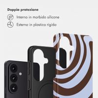 Selencia Cover posteriore Vivid con MagSafe Samsung Galaxy S26 FE - Dream Swirl Chocolate