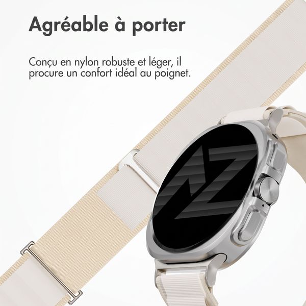 Accezz Cinturino in nylon Alpine Samsung Galaxy Watch Ultra 2 (2026) / Ultra (2024/2025) - Luce stellare