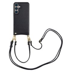 Selencia Cover per telefono Nova con cordino e portacarte Samsung Galaxy S24 - Nero