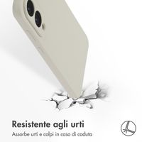 Accezz Cover in silicone liquido con MagSafe Samsung Galaxy S25 Edge - Stone
