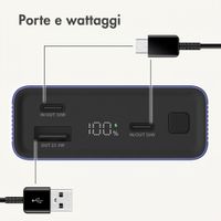 imoshion Powerbank in alluminio Ultra Series 20.000 mAh - Ricarica rapida fino a 33 watt - Cobalt Blue