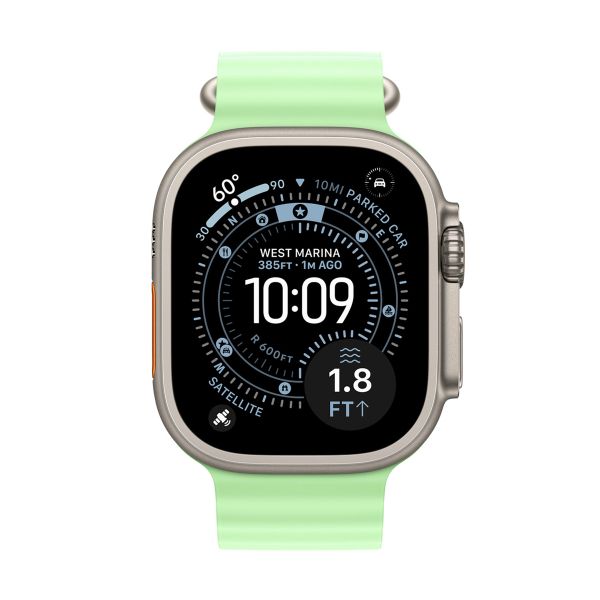 Apple Cinturino Ocean Apple Watch | 44/45/46/49 mm - Neon / Green Black Titanium