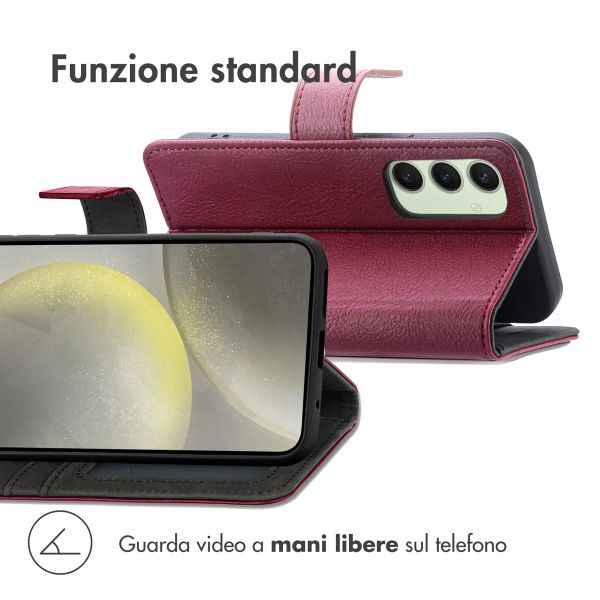 imoshion Cover a libro di Lusso Samsung Galaxy S24 FE - Bordeaux