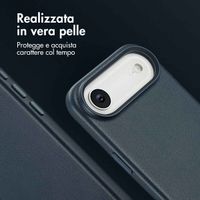 Accezz Cover in Pelle con MagSafe Apple iPhone Air - Nightfall Blue
