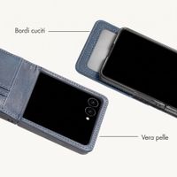 imoshion Cover a libro di Lusso Samsung Galaxy Z Flip 8 - Blu scuro