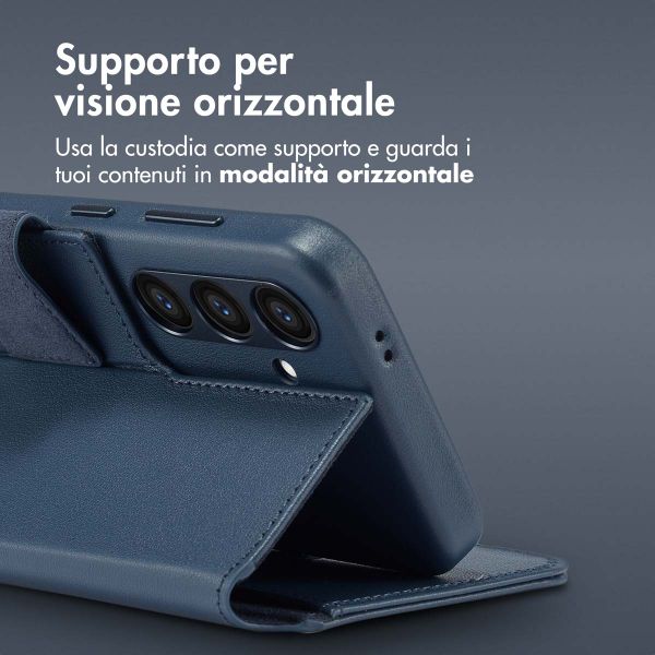 Accezz Cover in pelle 2 in 1 con MagSafe Samsung Galaxy S24 - Nightfall Blue