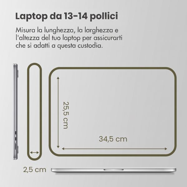 Accezz Custodia per laptop 13-14 pollici - Nero