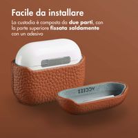 Accezz Cover in vera pelle  Apple Airpods 3 - Cognac